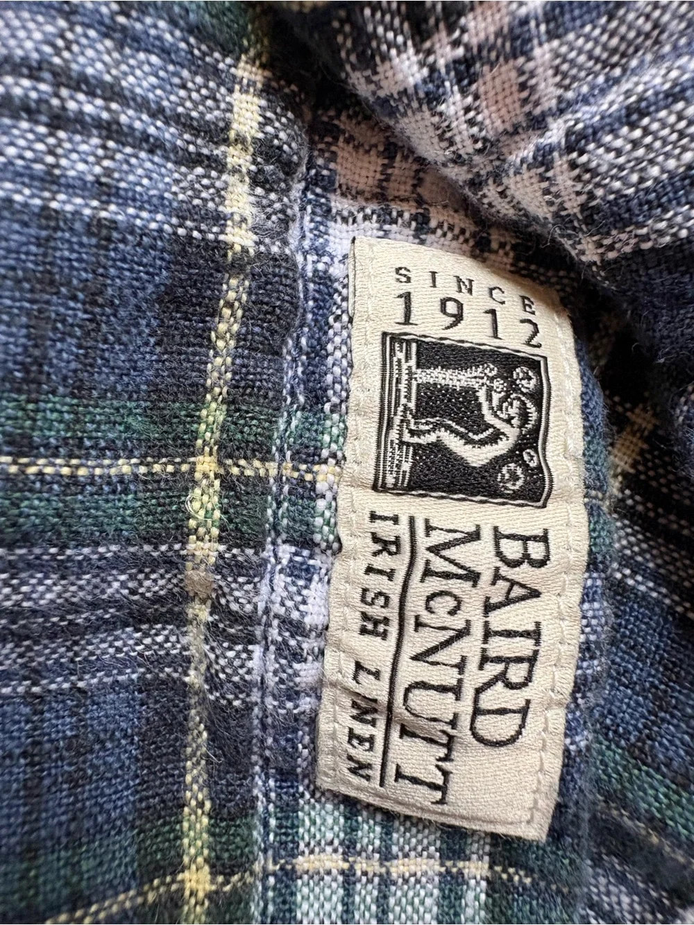 J.Crew Irish Linen Classic Fit Plaid Button Front Shirt LT